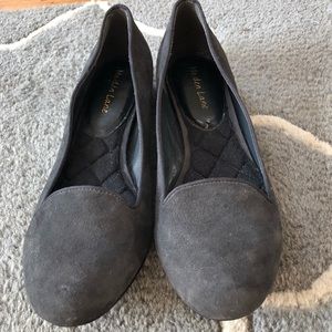 Grey suede Maiden Lane flats size 8